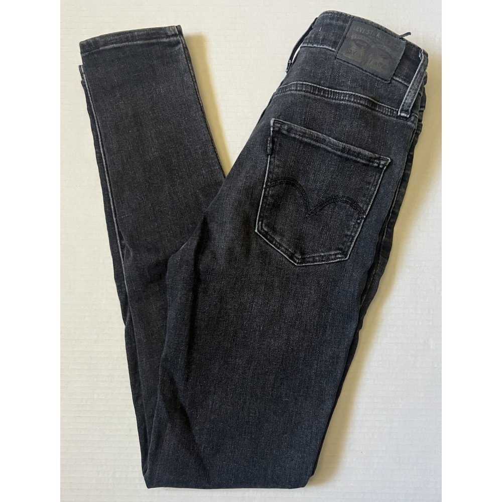 LEVI'S - 721 High Rise Skinny - Women's Black Denim Jeans - Size 24